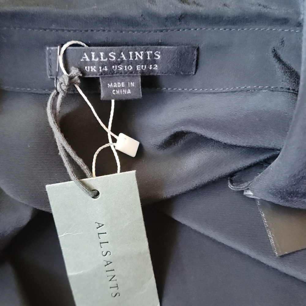 NWT All Saints Size 10 Black Cannan Dress - Picture 5 of 7